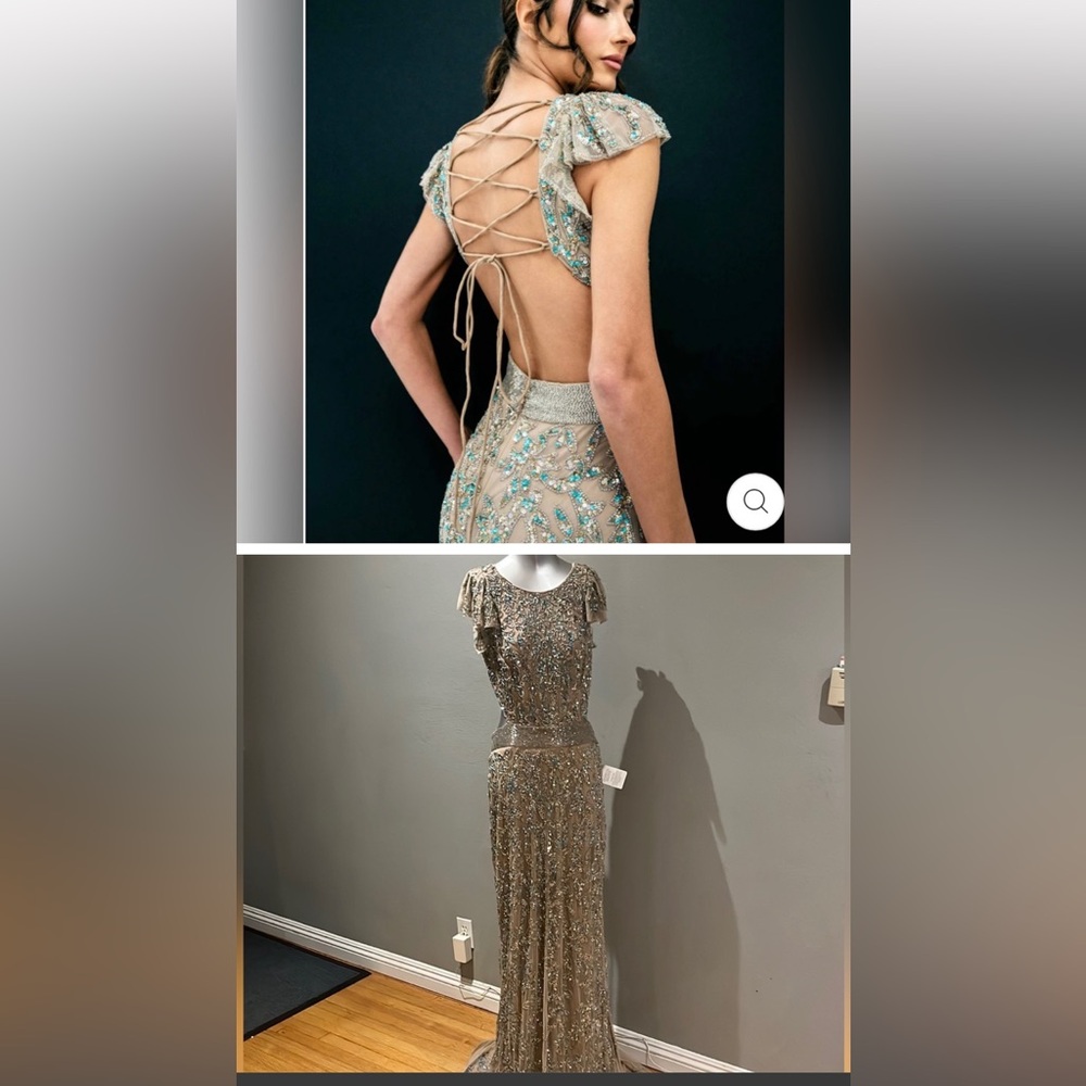 Mac Duggal Pink Embellished Maxi Dress - Picture 7 of 7